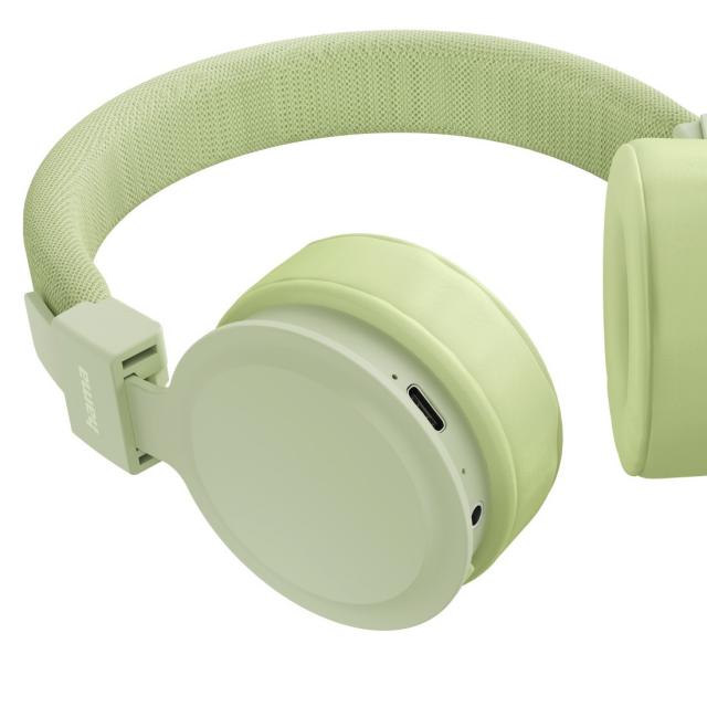 HAMA Слушалки с микрофон "Freedom Lit III"  Bluetooth, On-Ear, зелен 