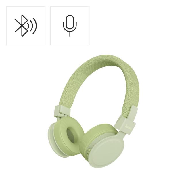 HAMA Слушалки с микрофон "Freedom Lit III"  Bluetooth, On-Ear, зелен 