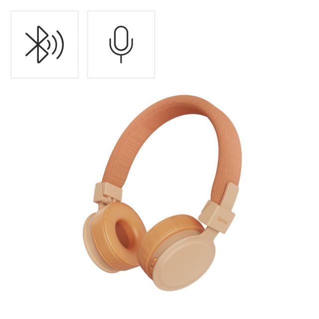 HAMA Слушалки с микрофон "Freedom Lit III"  Bluetooth, On-Ear, оранжев 