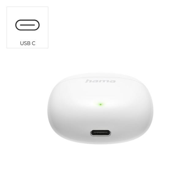 Hama Блутут слушалки "Action One", TWS, Earbuds, бял 