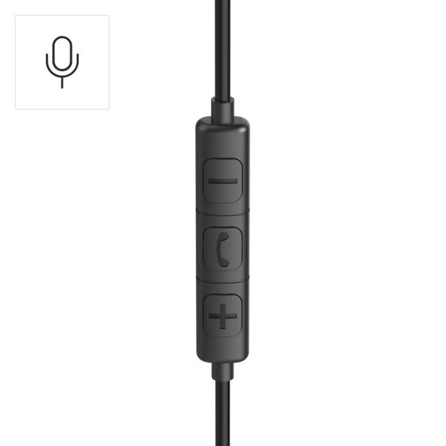 HAMA Слушалки с микрофон "Fun C", USB-C, водач за кабел от едната страна, черни 