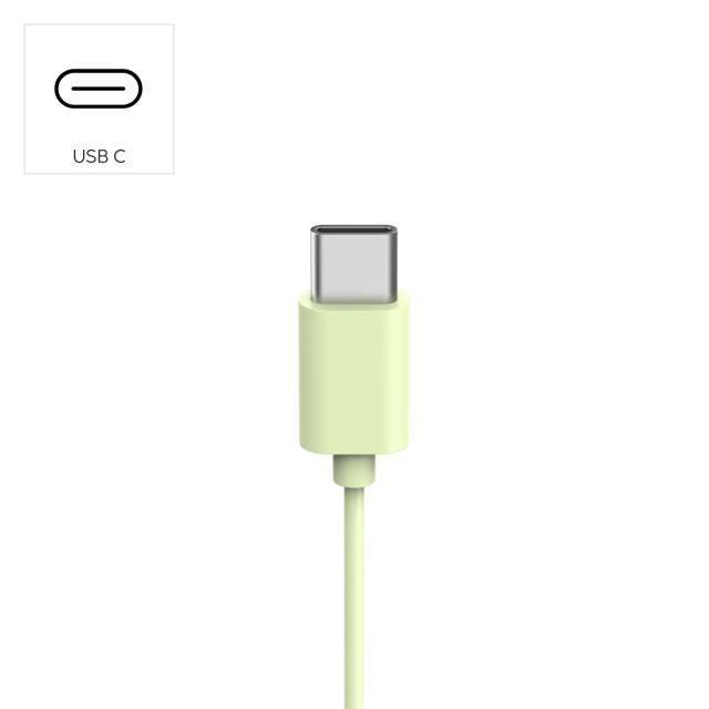 HAMA Слушалки с микрофон "Fun C", USB-C, водач за кабел от едната страна, зелени 
