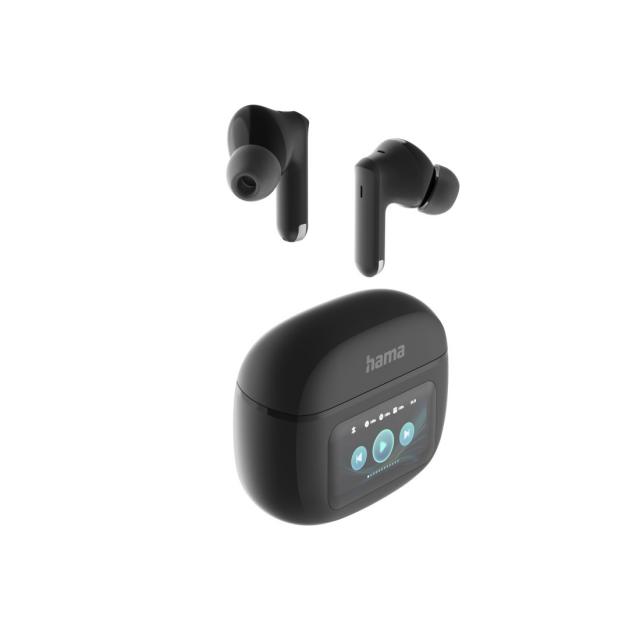 Hama "Spirit Touch" Bluetooth® Headphones, TWS, ANC, with Display, In-Ear, black 