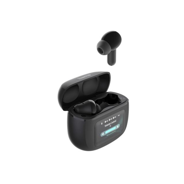 Hama "Spirit Touch" Bluetooth® Headphones, TWS, ANC, with Display, In-Ear, black 