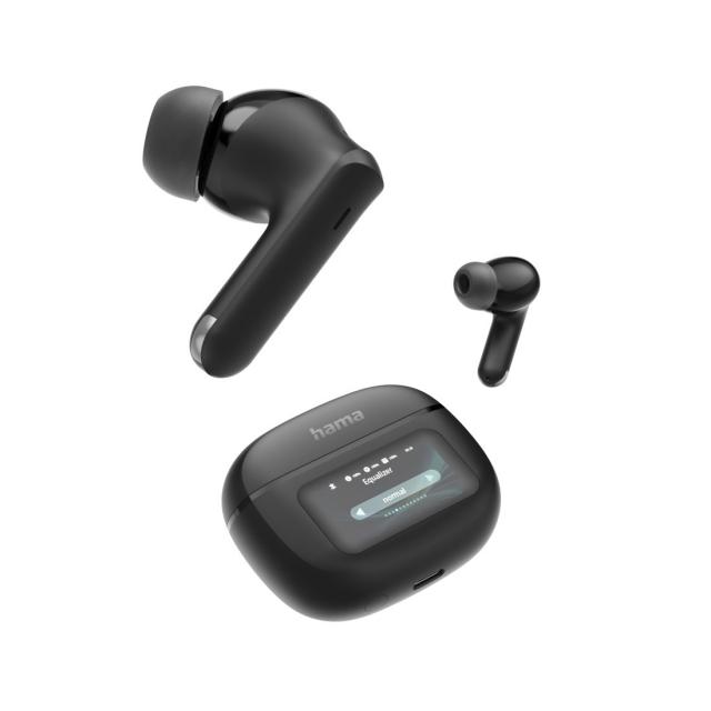 Hama "Spirit Touch" Bluetooth® Headphones, TWS, ANC, with Display, In-Ear, black 