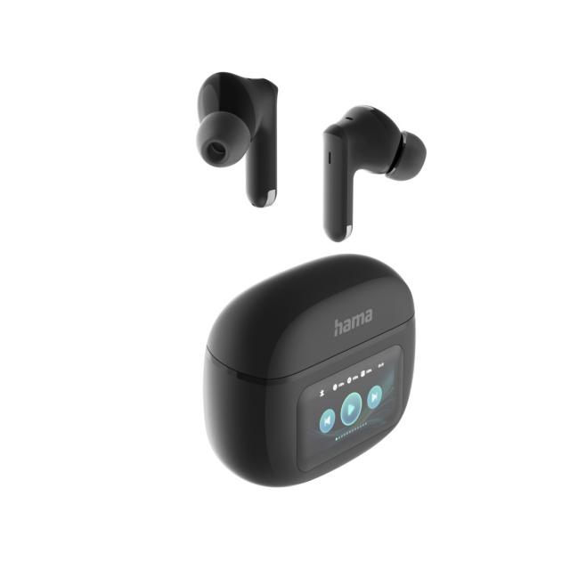 Hama "Spirit Touch" Bluetooth® Headphones, TWS, ANC, with Display, In-Ear, black 