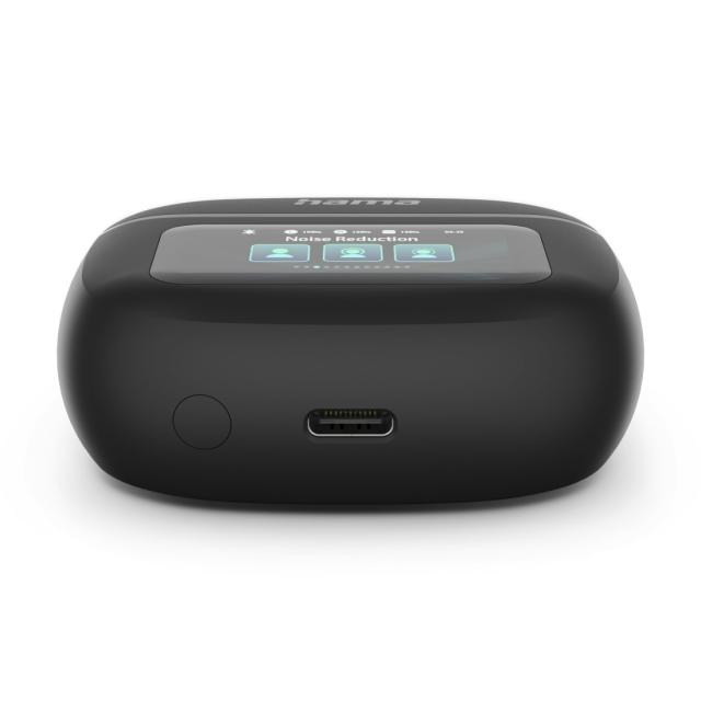 Hama "Spirit Touch" Bluetooth® Headphones, TWS, ANC, with Display, In-Ear, black 