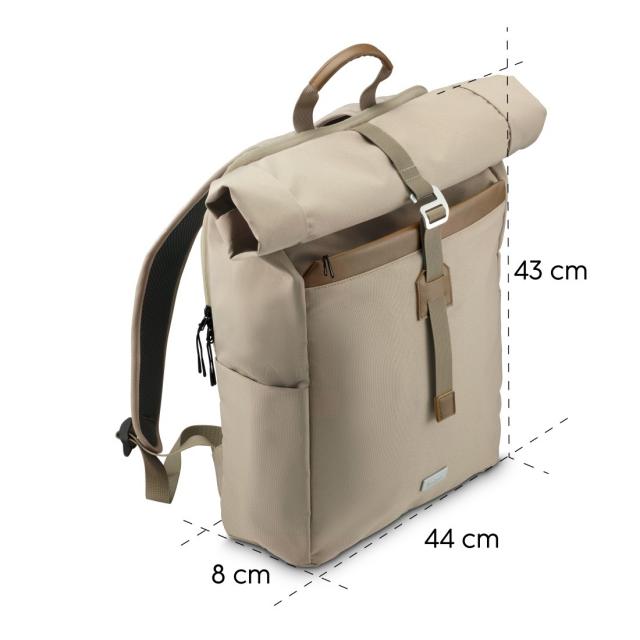 HAMA Раница за лаптоп "Silvan", до 41 см (16,2"), 22 л, бежов 