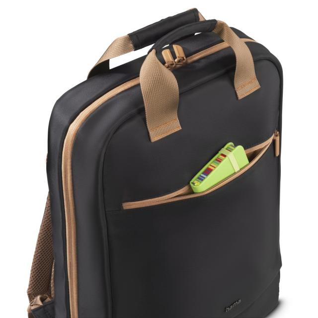 HAMA Раница за лаптоп "Ultra Lightweight", до 41 см (16,2"), черно с кафяво 