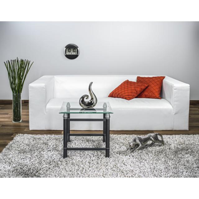 Стенен DCF радио часовник "Ischia", черен 