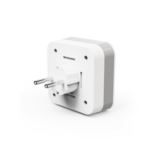 HAMA LED нощна лампа с контакт, 2x USB изхода 