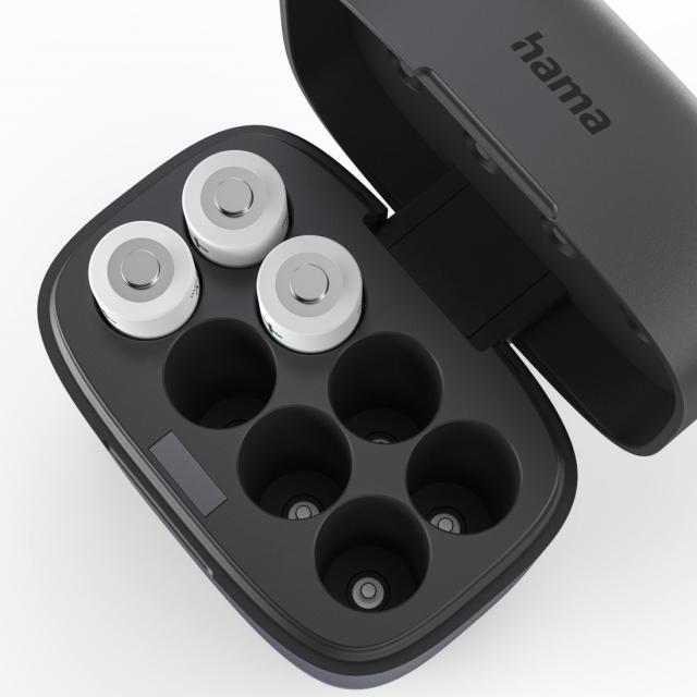 HAMA Зарядно за батерии с 8x AA литиево-йонни батерии, 2000 mAh, едноканално зареждане 