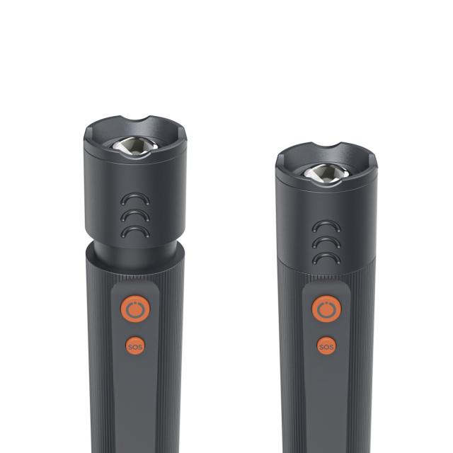 HAMA LED Фенер FLX1200-C, презареждащ се, удароустойчив, алуминиев, 4 режима + SOS 