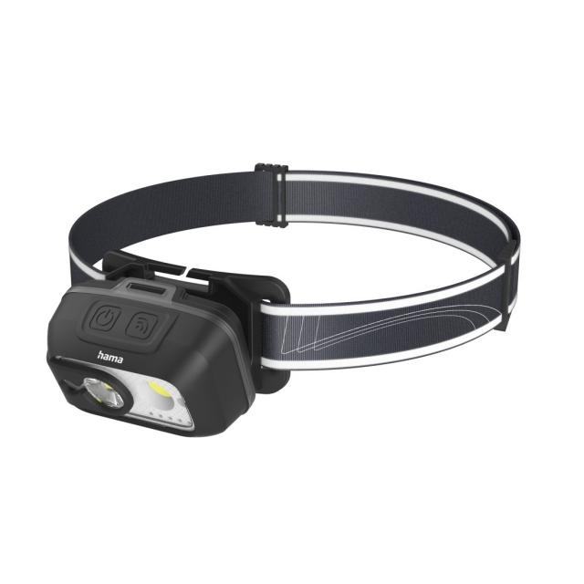HAMA Фенер Челник/ LED "HL500-C", USB-C, 4 Режима 