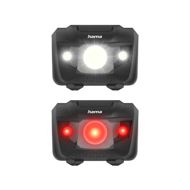 Hama HL200" LED Head Torch, Batteries, Head Torch for Jogging, Sports, 4 Modes 