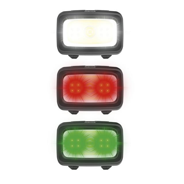 Hama "HL350" LED Head Torch, Batteries, COB, Head T., Warn. Light, Whistle, 7 Modes 