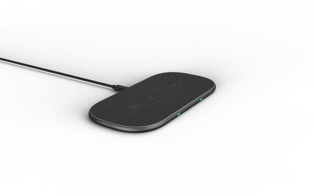 Wireless Dual Charging Pad RAPOO XC260, Qi, 7.5W/10W, Black 