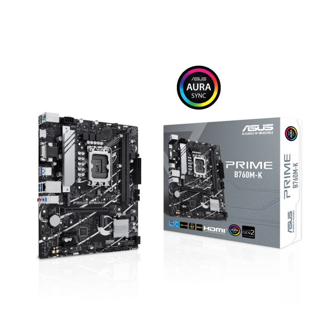 Дънна платка ASUS PRIME B760M-K DDR5, LGA 1700, mATX 