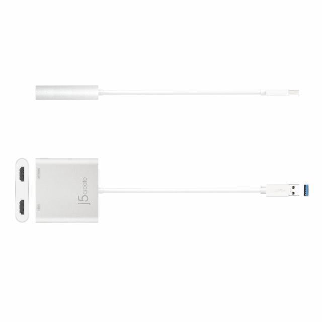 Адаптер j5create JUA365, За 2 монитора, USB-C - HDMI 