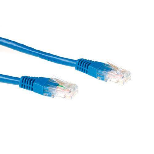 Мрежов пач кабел Ewent UTP CCA, CAT 6, RJ-45 - RJ-45, 3 m, Син, булк опаковка