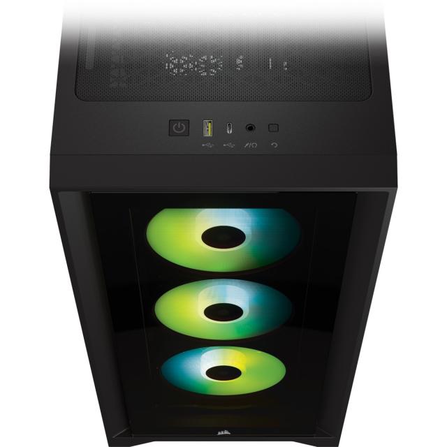 Case Corsair iCUE 4000X RGB Mid Tower, Tempered Glass, Black 