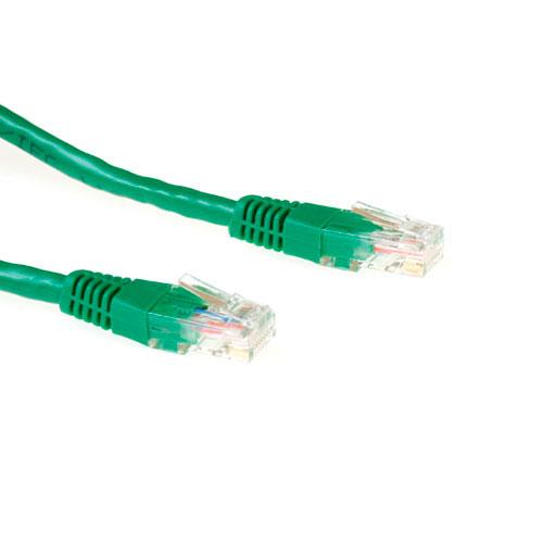 Мрежов пач кабел Ewent UTP CCA, CAT 6, RJ-45 - RJ-45, 0.5 m, Зелен, булк опаковка