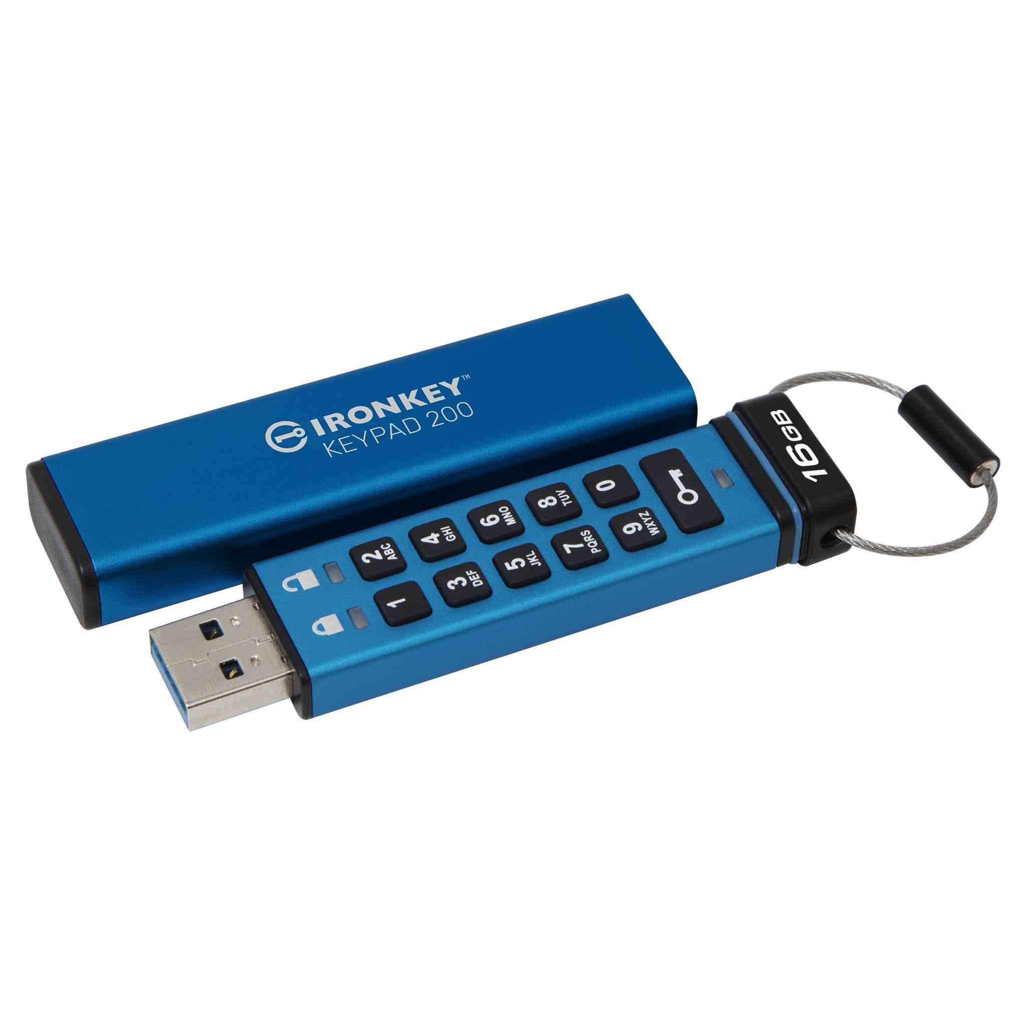 USB памет KINGSTON IronKey Keypad 200 - 16GB XTS-AES 256-bit