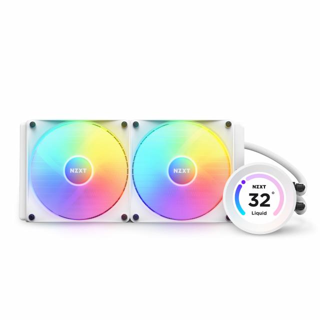 AIO Liquid Cooler NZXT Kraken Elite RGB 280 White, Customizable LCD Display 