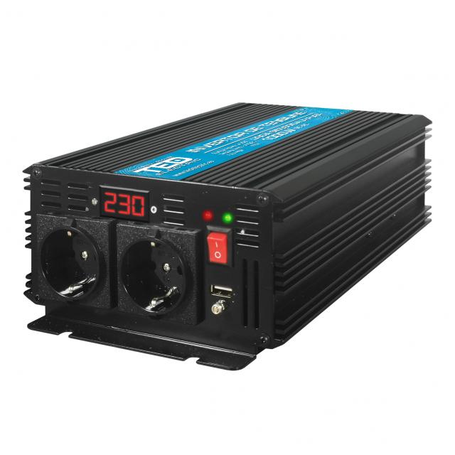 Инвертор 12/220 V  DC/AC 1500/3000W Pure Sine Wave TED000385  TED ELECTRIC 