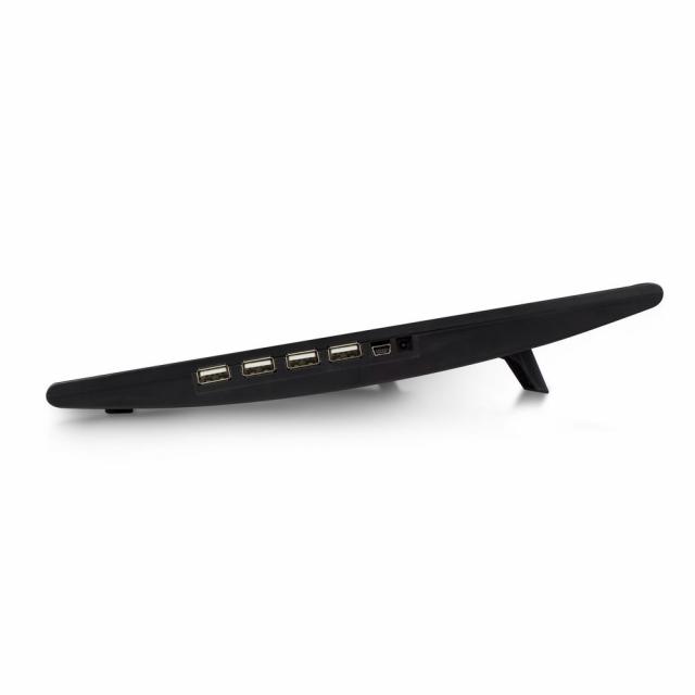 Laptop cooling stand, up to 17", adjustable height (2 positions), 4-port hub 