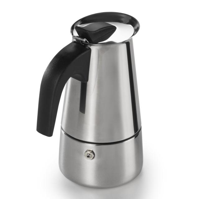 Xavax Stainless Steel Espresso Maker for 4 Cups, 111274 