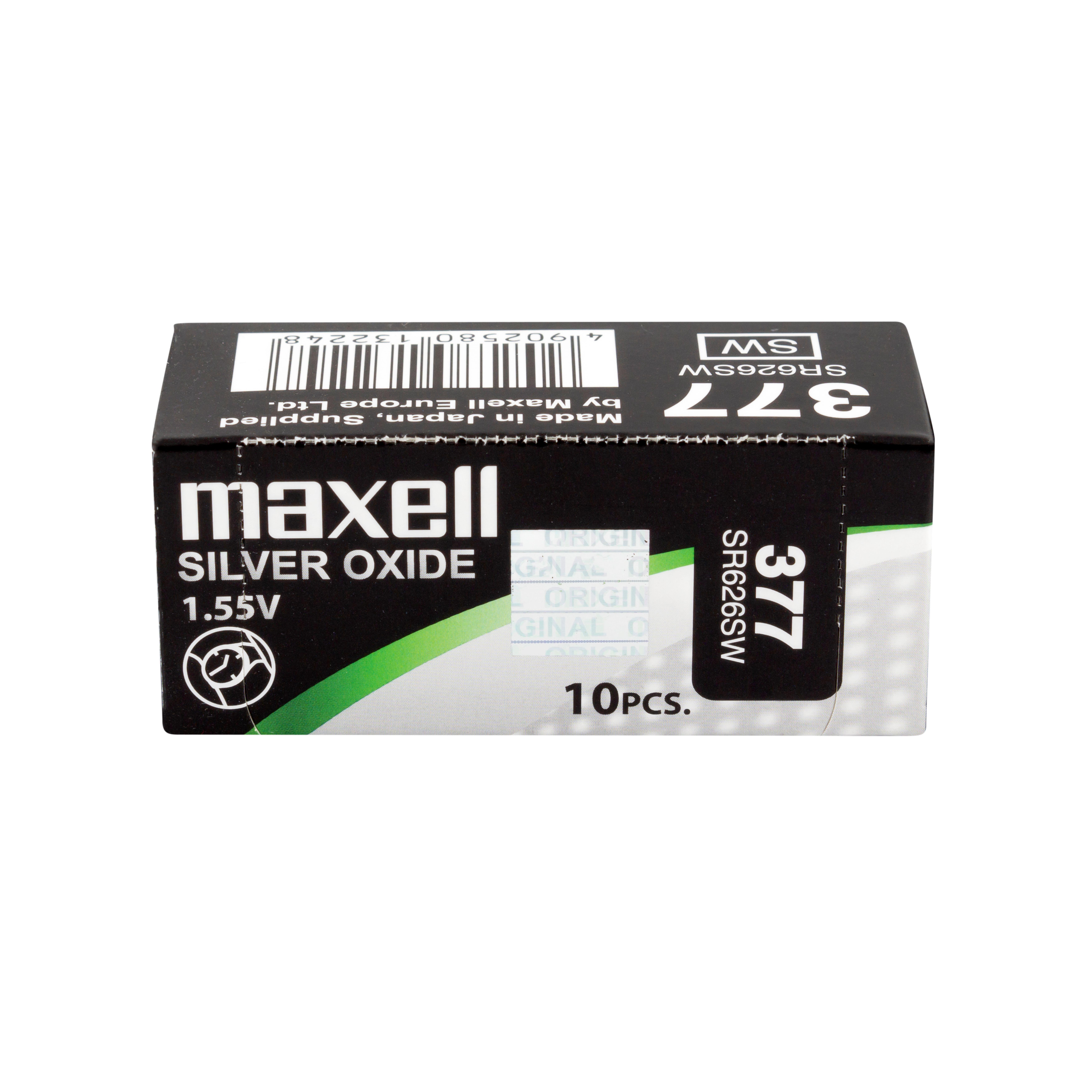 Бутонна батерия сребърна MAXELL SR626 SW /AG4/377/ 1.55V