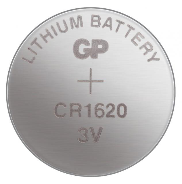 Lithium Button Battery GP CR-1620 3V 1pc. in blister  GP 