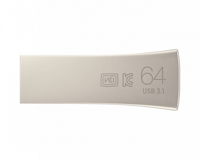 USB памет Samsung BAR Plus, 64GB, USB-A, Сребриста 