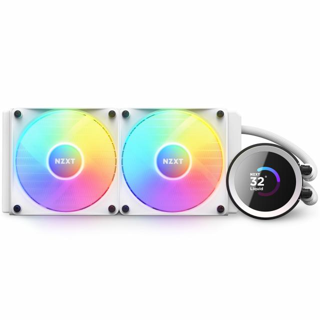 AIO Liquid Cooler NZXT Kraken 240 RGB White, LCD Display 