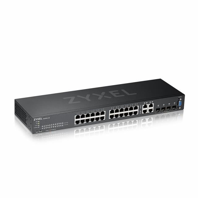 Switch ZyXEL GS2220-28, 24-port GbE + 4-port Combo (RJ45/SFP) L2 with GbE Uplink, managed 
