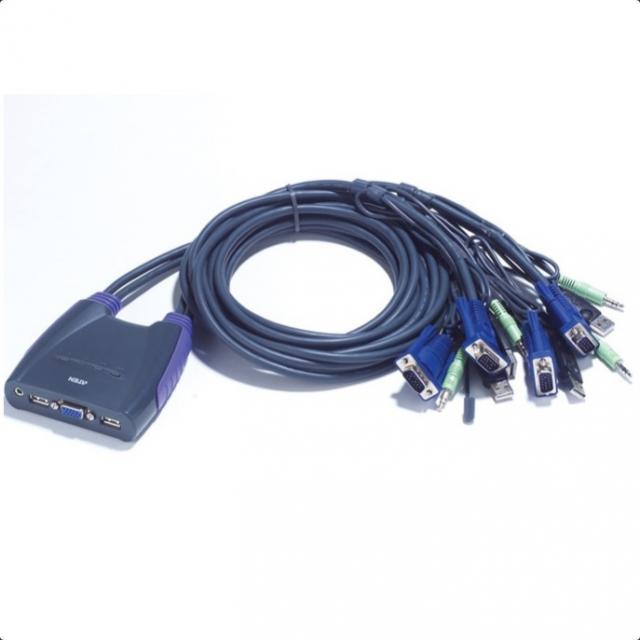 4-Port USB VGA/Audio Cable KVM Switch (0.9m, 1.2m), CS64US