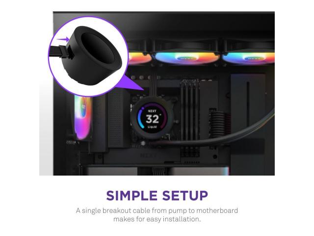 AIO Liquid Cooler NZXT Kraken Elite 360 RGB Black, LCD Display 