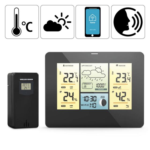 Hama WLAN Outdoor Station Sensor, with App, Weather