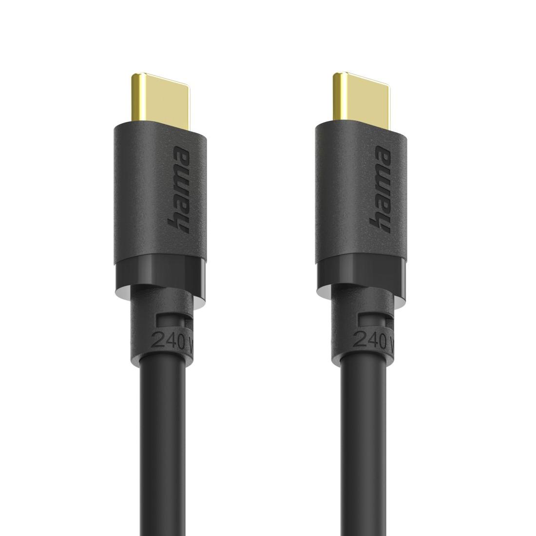 HAMA Кабел USB-C E-Marker чип USB 3.2 Gen1, 5 Gbit/s, 240 W, 1.5 м