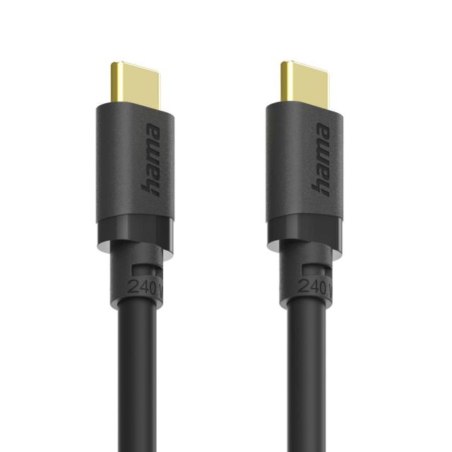 HAMA Кабел USB-C E-Marker чип USB 3.2 Gen1, 5 Gbit/s, 240 W, 1.5 м 