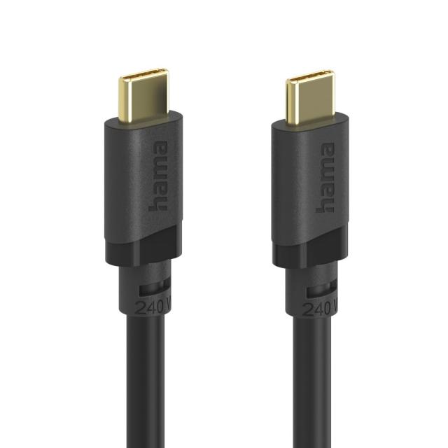 HAMA Кабел USB-C E-Marker чип USB 3.2 Gen1, 5 Gbit/s, 240 W, 1.5 м 