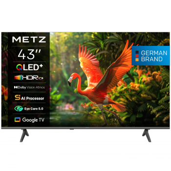 Телевизор METZ 43" 43MQH7500Z QLED+ 4K (3840x2160), GoogleTV, Клас E