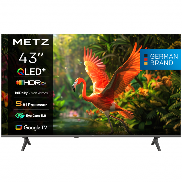 Телевизор METZ 43" 43MQH7500Z QLED+ 4K (3840x2160), GoogleTV, Клас E 
