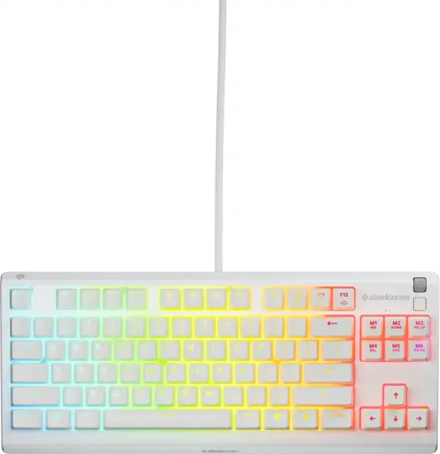 Gaming Keyboard SteelSeries Apex 3 TKL White - Quiet Switch UK Layout 