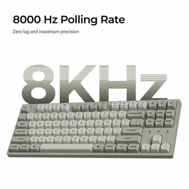 Геймърска Механична клавиатура Keychron C1 Pro 8K QMK - Super Brown Switch 