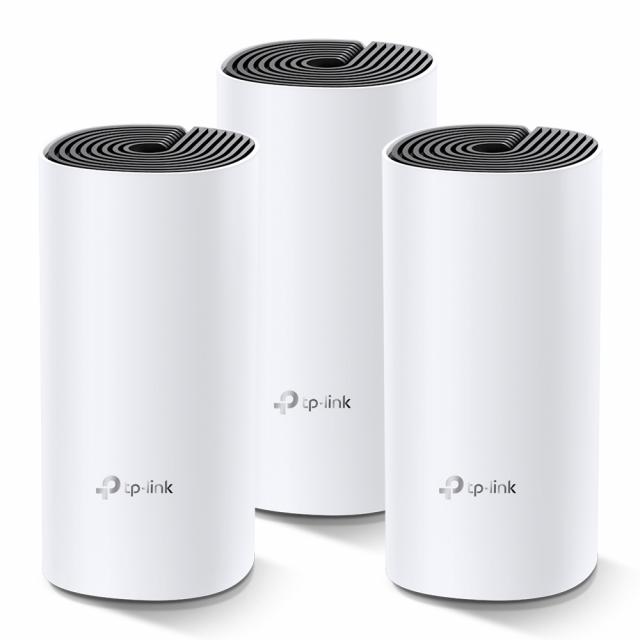 Безжичен рутер TP-Link Deco M4, AC1200, 2.4/5 GHz, 300 -  867 Mbps, Gigabit, 3 бр. в комплект 