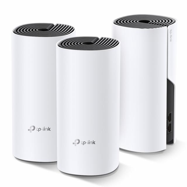 Безжичен рутер TP-Link Deco M4, AC1200, 2.4/5 GHz, 300 -  867 Mbps, Gigabit, 3 бр. в комплект 
