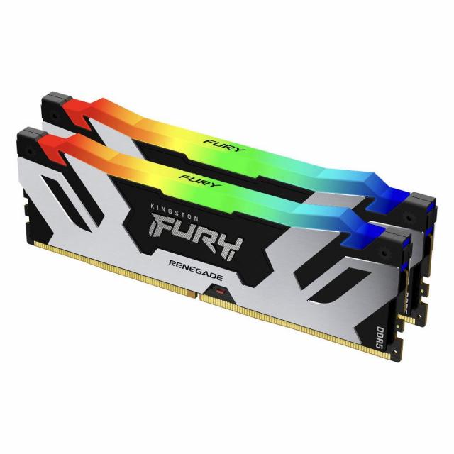 Memory Kingston Fury Renegade Silver RGB 96GB(2x48GB) DDR5 6000MHz CL32 - KF560C32RSAK2-96 