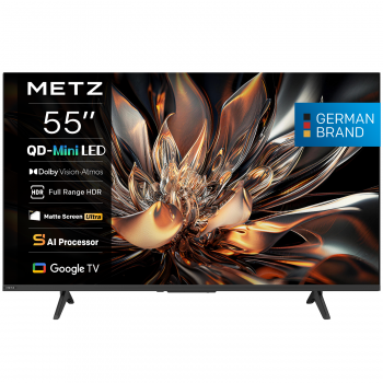METZ TV 55" 55MNH7000Z UHD 4K QD-Mini LED, Matte Screen Ultra, Google TV, Клас E